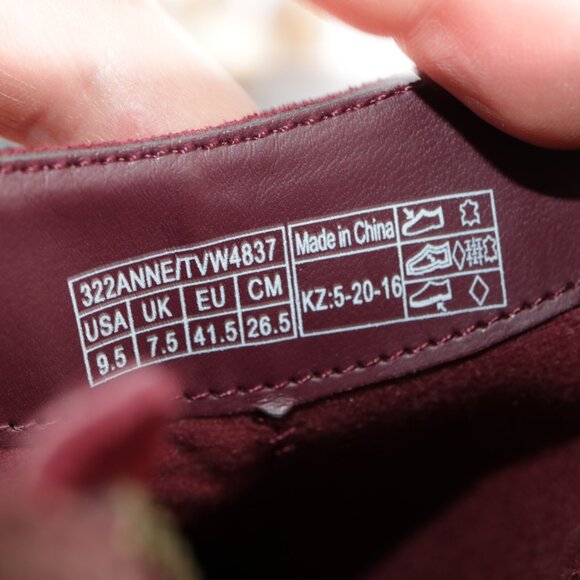 Vionic Womens Anne Boots Size 9.5 Burgundy Red Suede Python Block Heel Booties - Picture 11 of 12